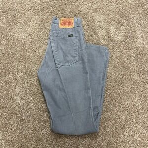 Vintage 80s Roebucks Corduroy Pants Men's 28x32 Gray Sears Casual Straight Leg